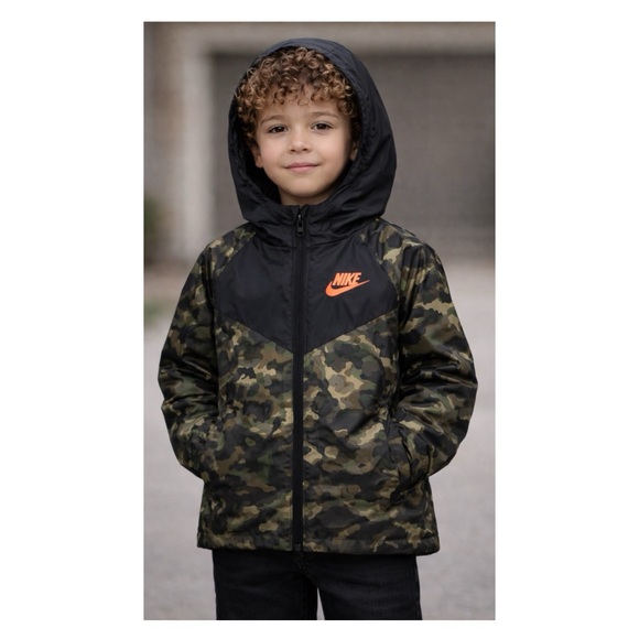 Nike Other - NIKE KIDS CAMO PRINT JACKET W/ HOOD